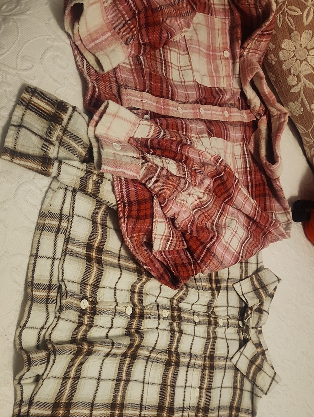 Amerocan Eagle Plaid Button-Front Shirt - Pink & Brown